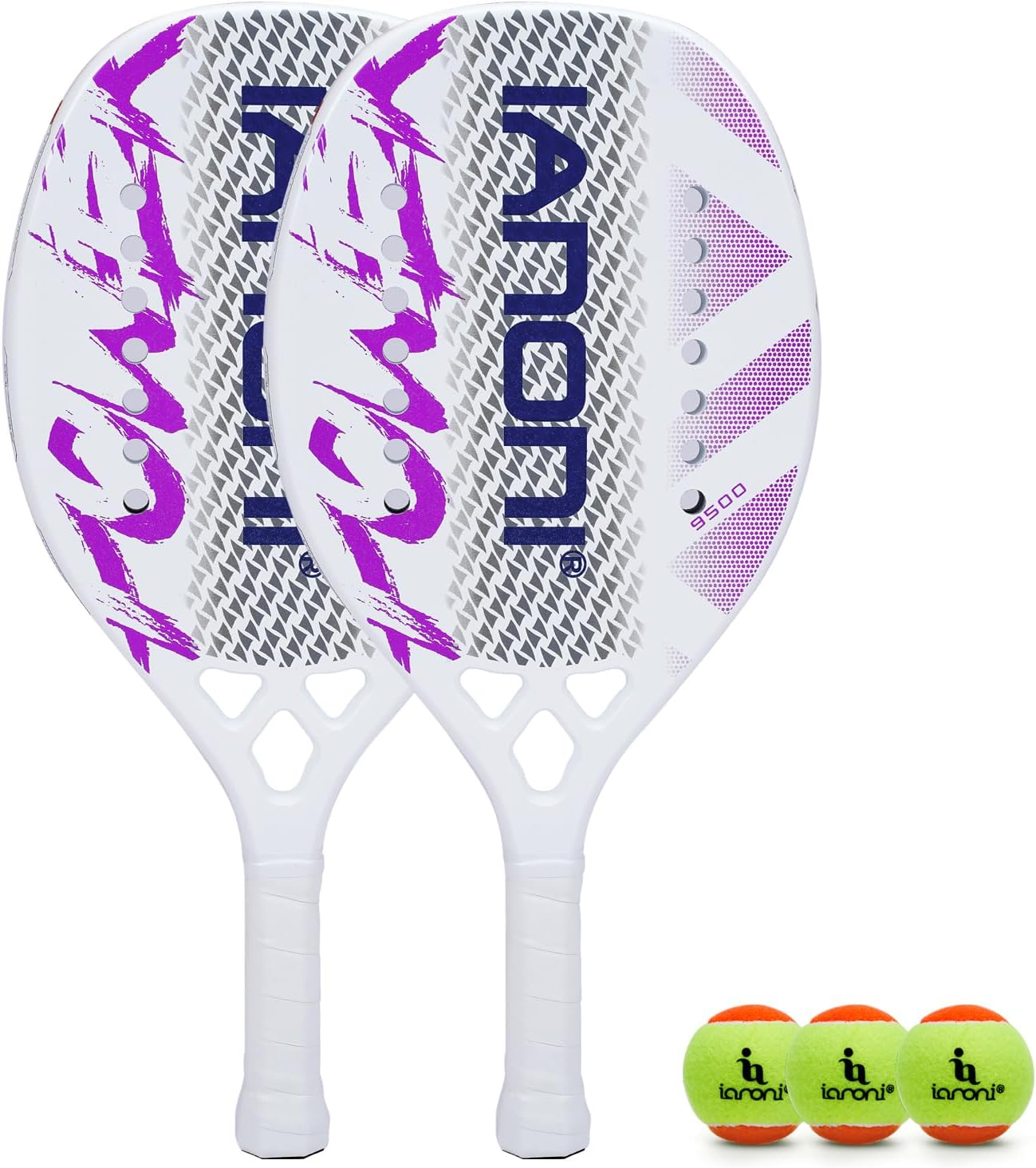Beach Tennis Paddle with EVA Core, Carbon Fiber Face