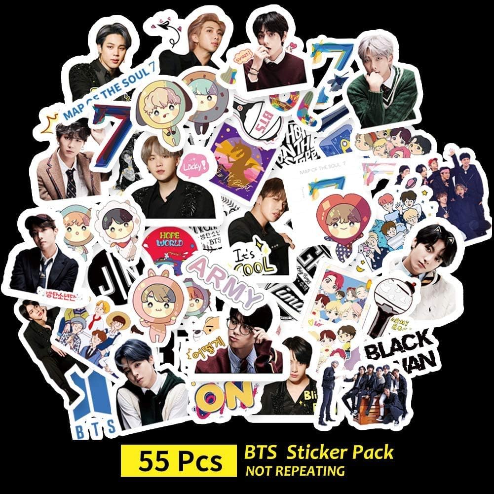 Amazon Co Jp 55枚 For Btsステッカーシール For 防弾少年団 ステッカーシール 防水 55枚 ステッカー For Bt21クリスマス グラフィティスーツケースシール ステッカーセット ペーパードール 手帳テープ 人気韓流グッズ 55枚 文房具 オフィス用品