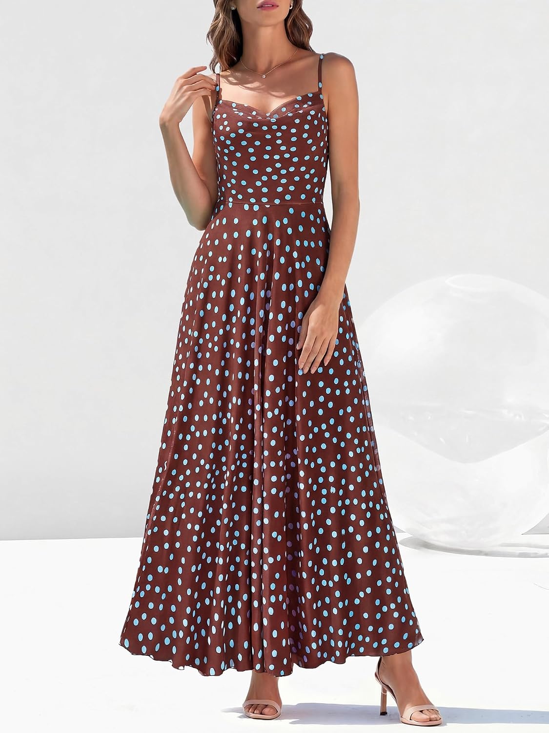  Women Summer Floral Maxi Dresses Elegant Spaghetti Strap Dress Printed Party Dress Beach Long Dresses thumbnail