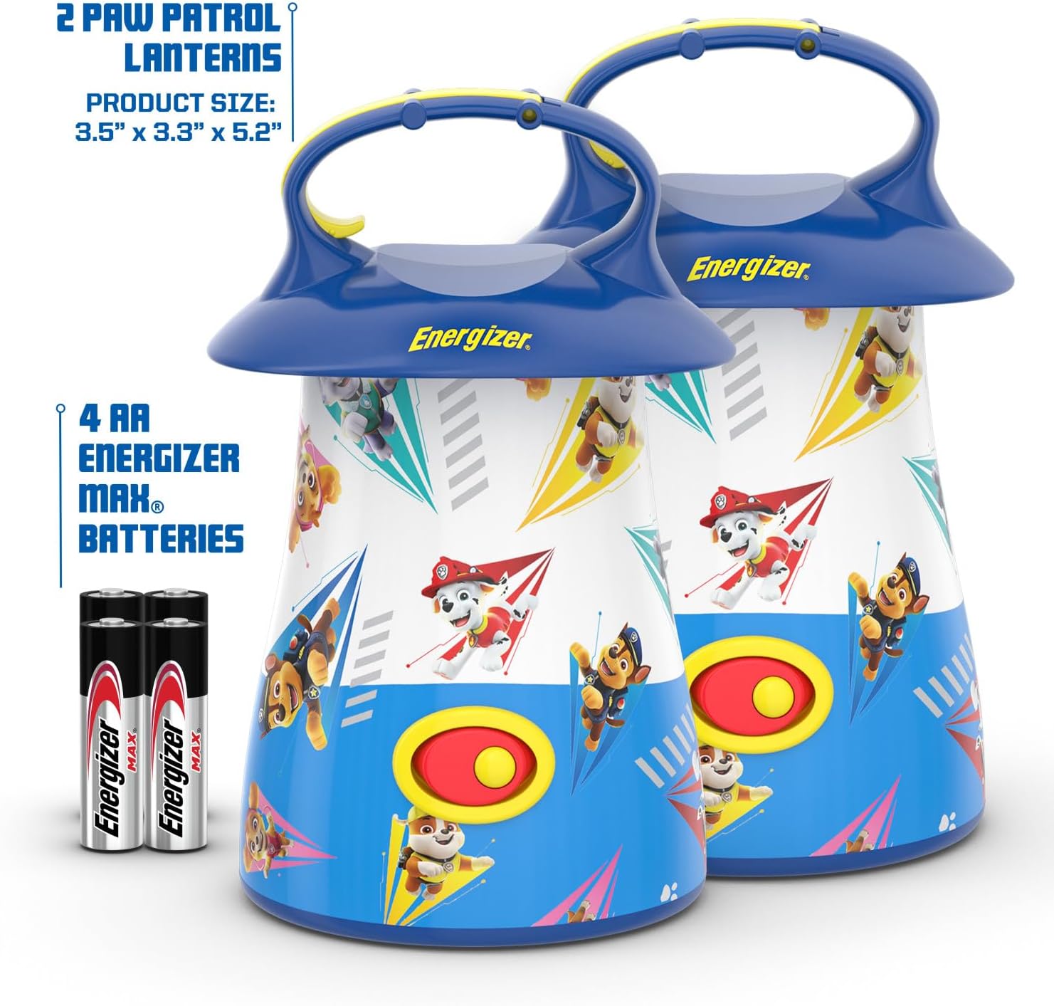 Energizer PAW Patrol Lanterns (2-Pack), Paw Patrol Toys for Boys and Girls, Great Lightweight LED Lantern for Kids (Batteries Included)