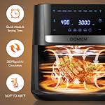 Air Fryer 4.2 Qt Oven, 8-in-1 Multicooker with Non-Stick Basket, Air Fryer with Preset Function, Cooker for Healthy and Low-Oil Meals, Convenient Operation