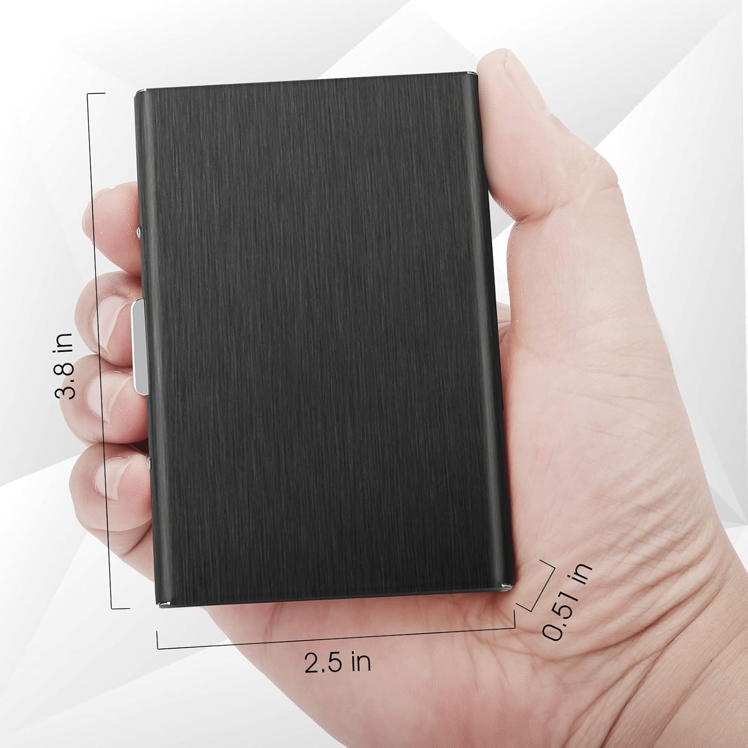 Miniatura 2 de MaxGear Credit Card Holder, Metal Card Wallet for Women or Men, Slim ID Card Holders RFID Blocking Protector Sleeves Money Clip Business Card Case,