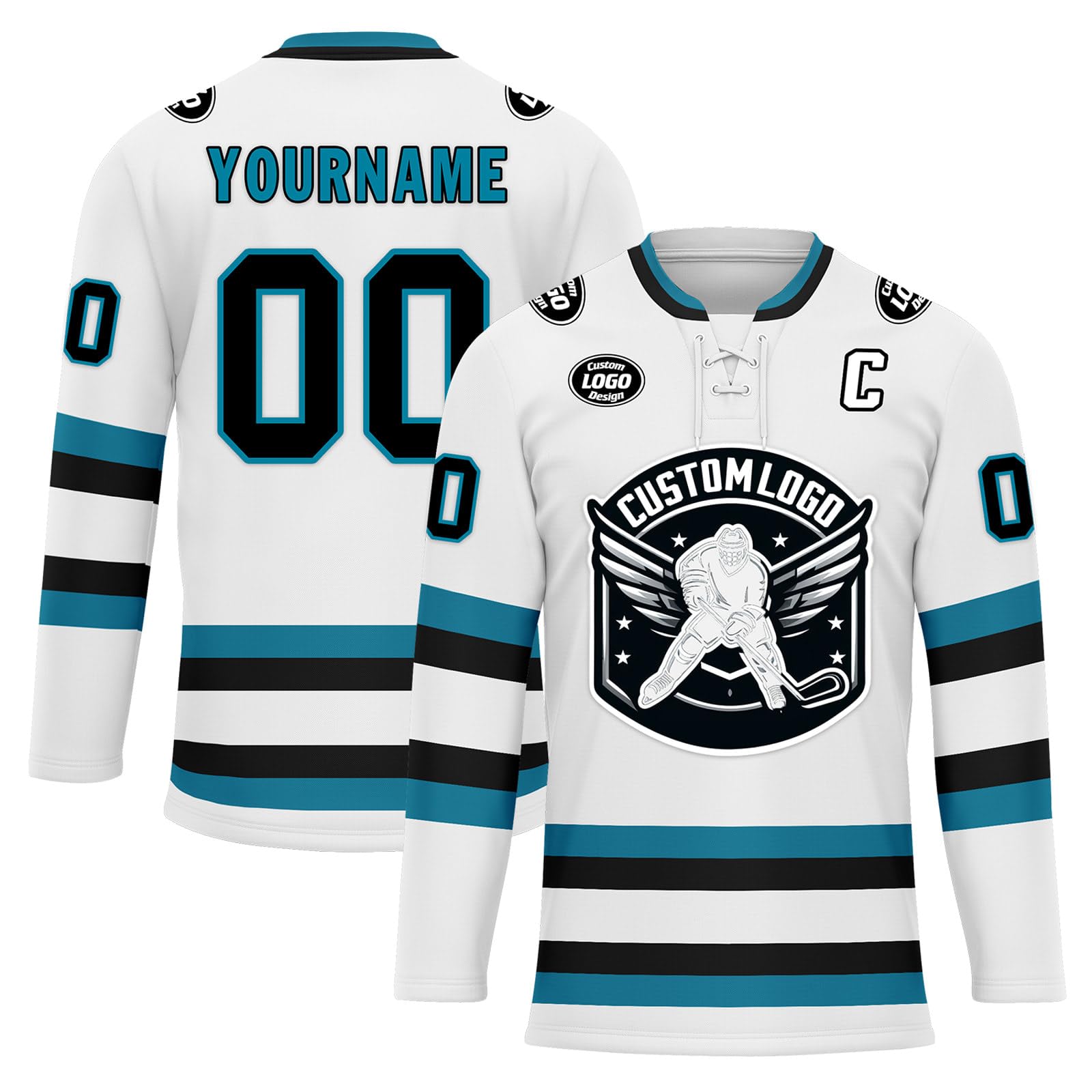 Custom Ice Hockey Jersey for Men Women Youth, Personalized Team Name Number Logo Practice Training Team Uniform