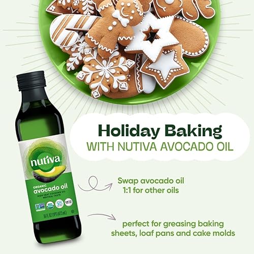 Miniatura 3 de Nutiva Aceite de aguacate orgánico refinado al vapor 100 puro 16 onzas líquidas orgánico USDA sin OMG aprobado por Whole 30 keto paleo aceite de