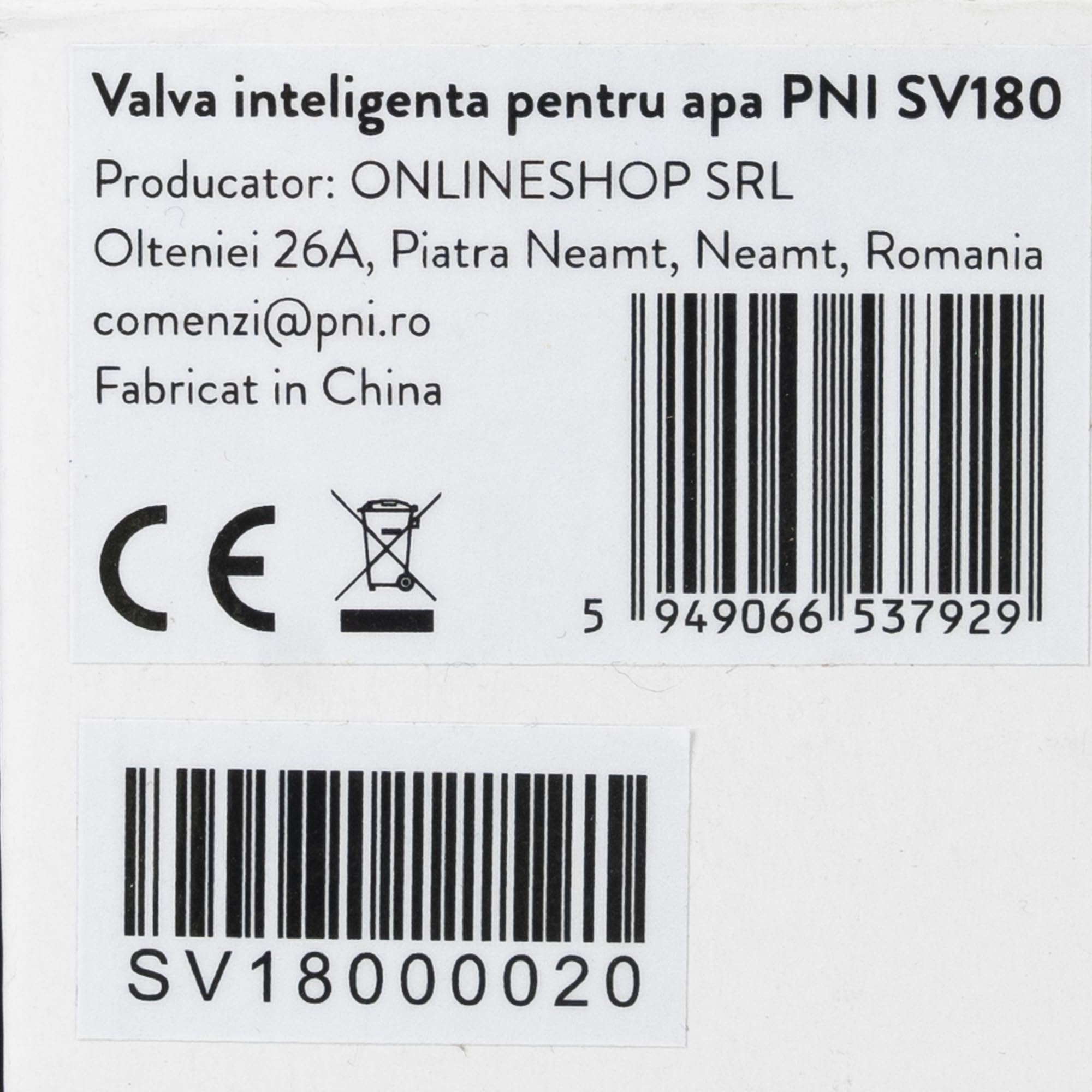 Válvula de agua inteligente PNI SV180 Wi-Fi IP65 DN25 Tuya Alexa Google Home