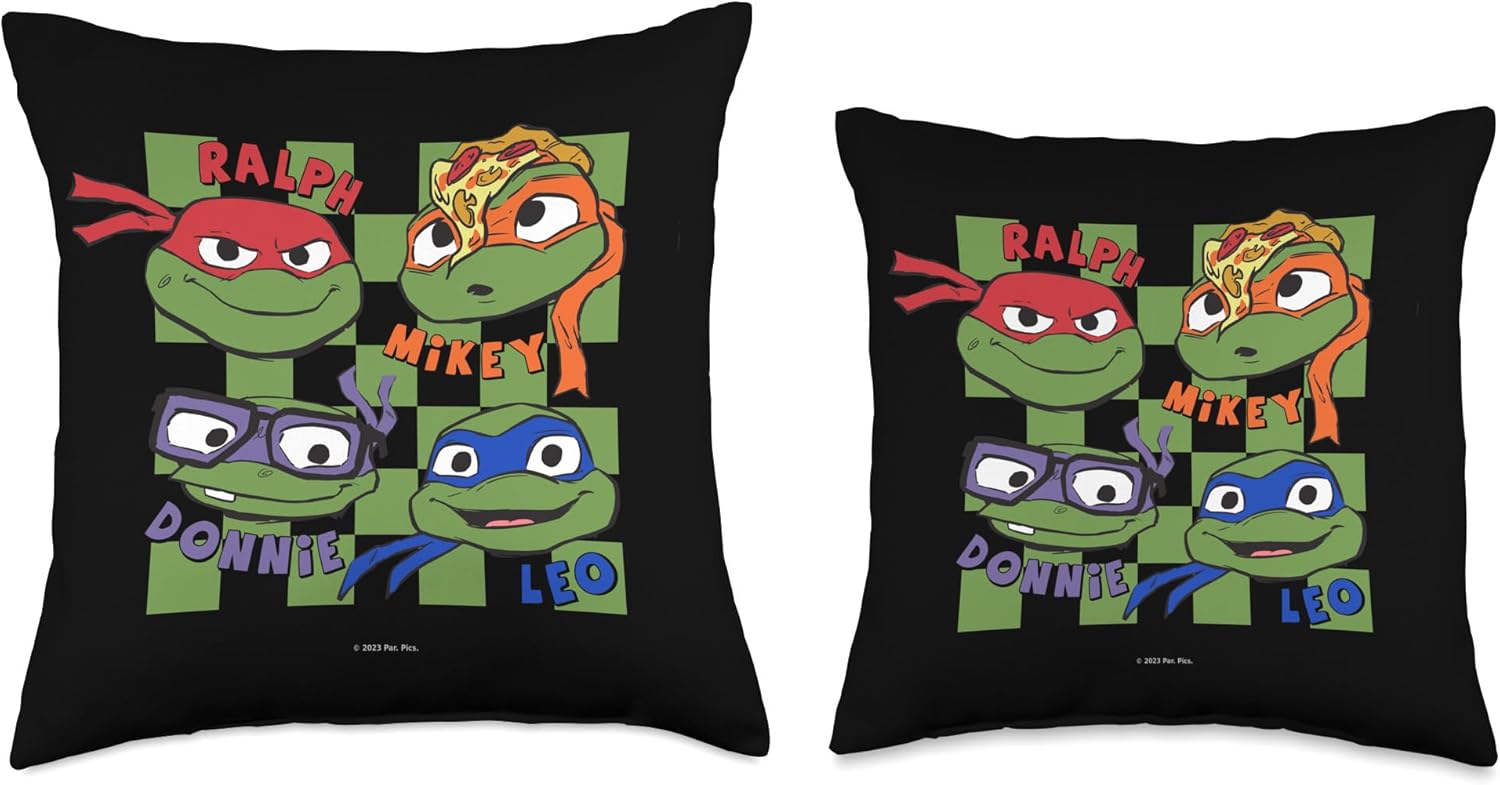 Teenage Mutant Ninja Turtles: Mutant Mayhem Turtle Heads Throw Pillow