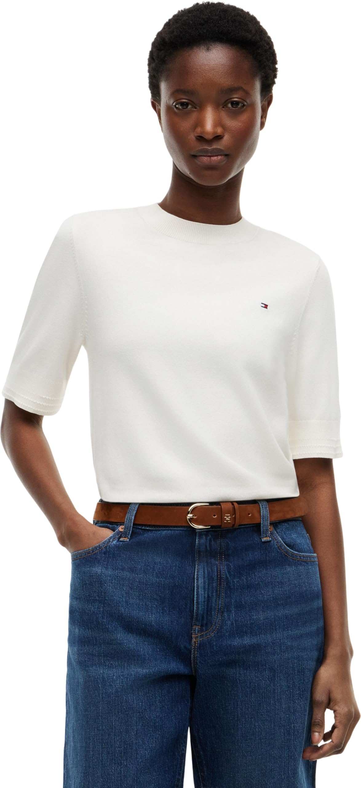 Tommy Hilfiger CO Jersey FINE GG C-NK SS SWT