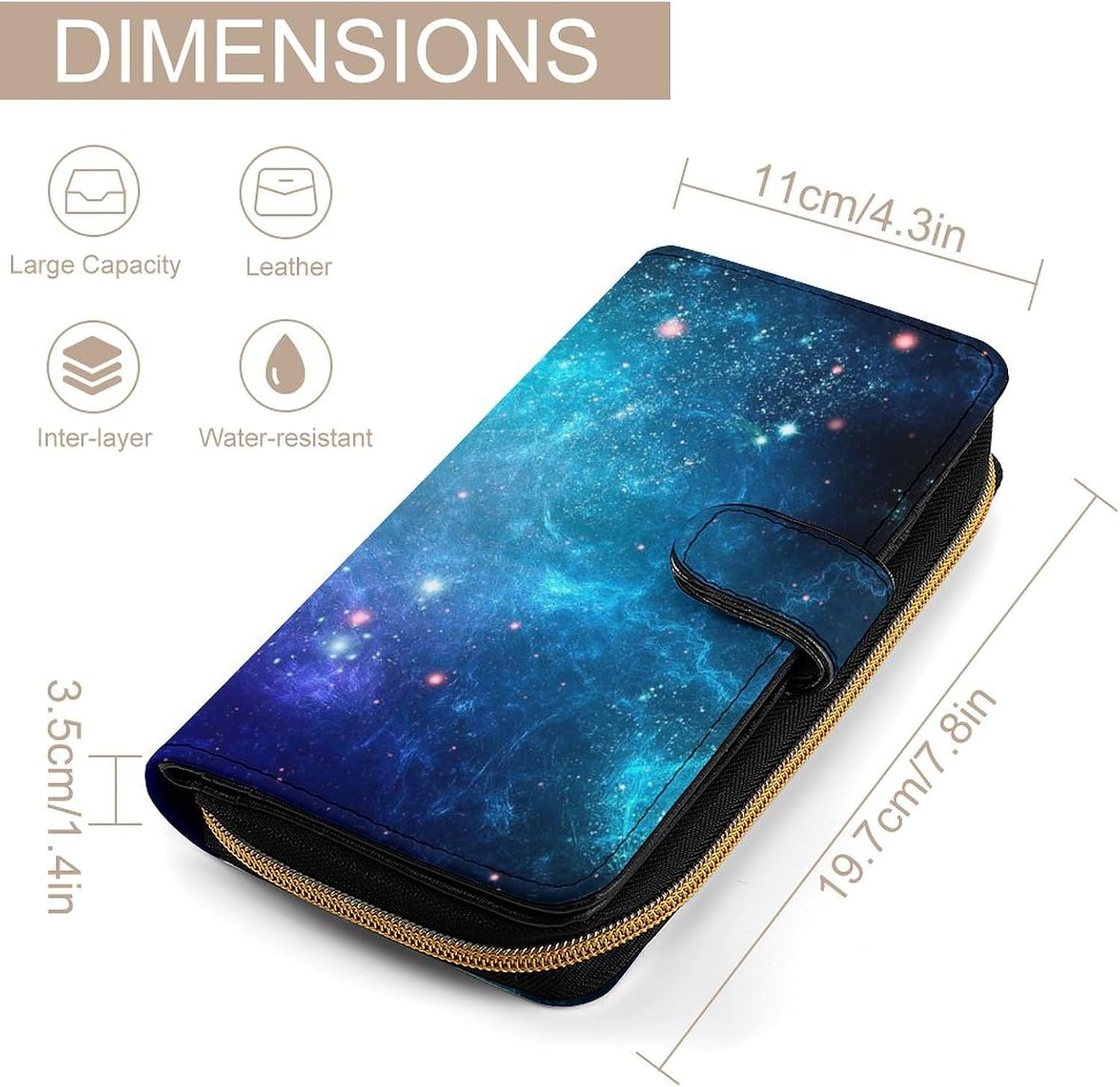 Galaxy Nebula Space Portable Leather Multifunctional Wallet