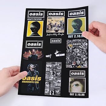 Amazon.co.jp: 防水ステッカーセット 2/4/6枚 OASIS オアシス バンド
