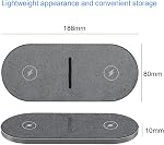 Dual Wireless Charger for Multiple Devices, Double 20W Fast Wireless Charging Pad/Mat for Apple iPhone, AirPods, for Samsung Galaxy, Google Pixel, LG and All Qi-Enabled Devices