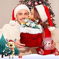 Vista 3 de Jerify 24 piezas de patos de goma de Navidad, oso, pingüino, perro, juguetes a granel, alivio del estrés, mochi, medias de Navidad, bolsas