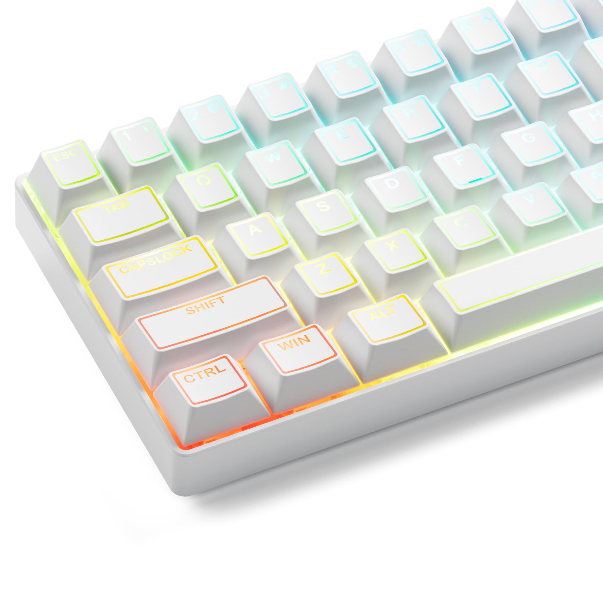 ★ハッピーヒート★ XVX White Shine Through Keycaps Doubleshot PBT Keycap Set Cherry