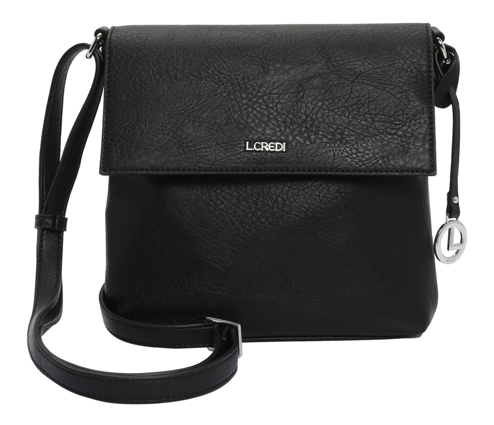 Sac bandoulière noir L.Credi Jana pour organiser vos essentiels avec style