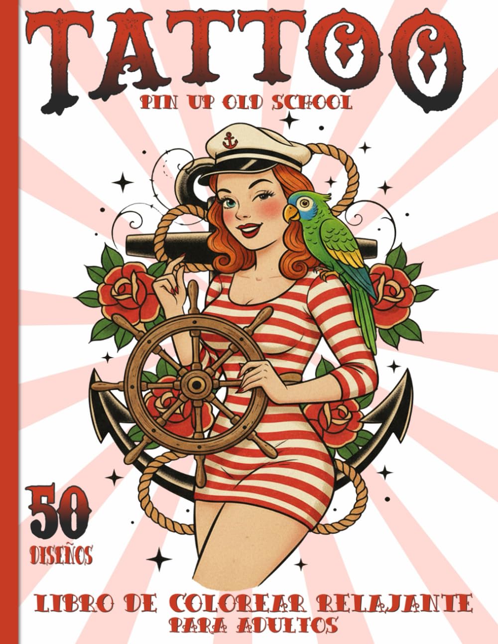 Tattoo pin up old school: Libro de colorear relajante para adultos