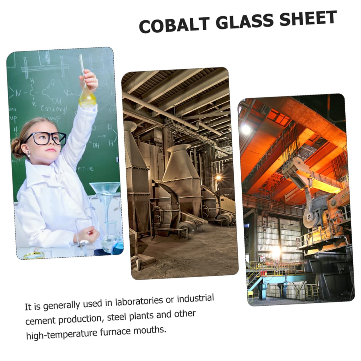 Glass Flame Reaction Plate 3Pcs for Chemistry Laboratory Use | Observe Potassium Flame Color, Scientific Education Accessory, Glass Sheet Set, Chemistry Experiment Tool