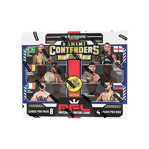 2025 Panini Contenders Professional Fighters League PFL Hobby Trading Card Box (Four Autographs Per Hobby Box)