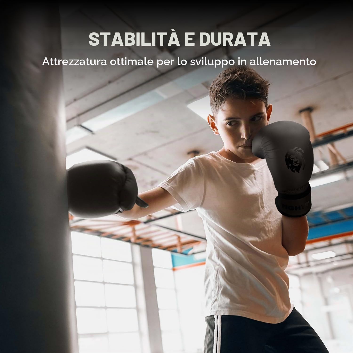 FIGHTR® Guanti da boxe per bambini con ottima vestibilità per la massima protezione | Junior ragazzi e ragazze | per boxe, MMA, Muay Thai, kickboxing e arti marziali 04 06 oz | con borsa per il