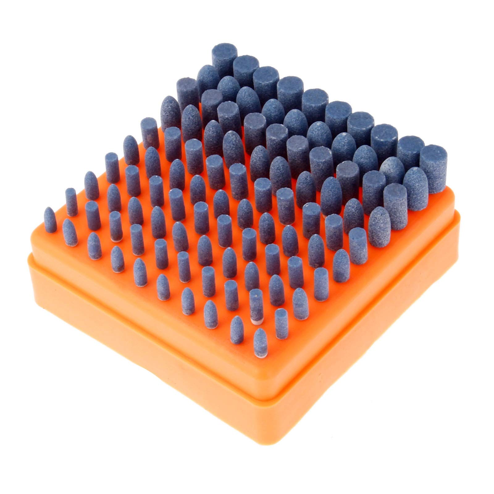 Testa di macinazione e lucidatura 100pcs Abrasivo Punto di pietra montata Punto di macinazione della ruota della testa for laminazione della stampo Polish Die Grinder Strumenti rotativi 3mm Stinco