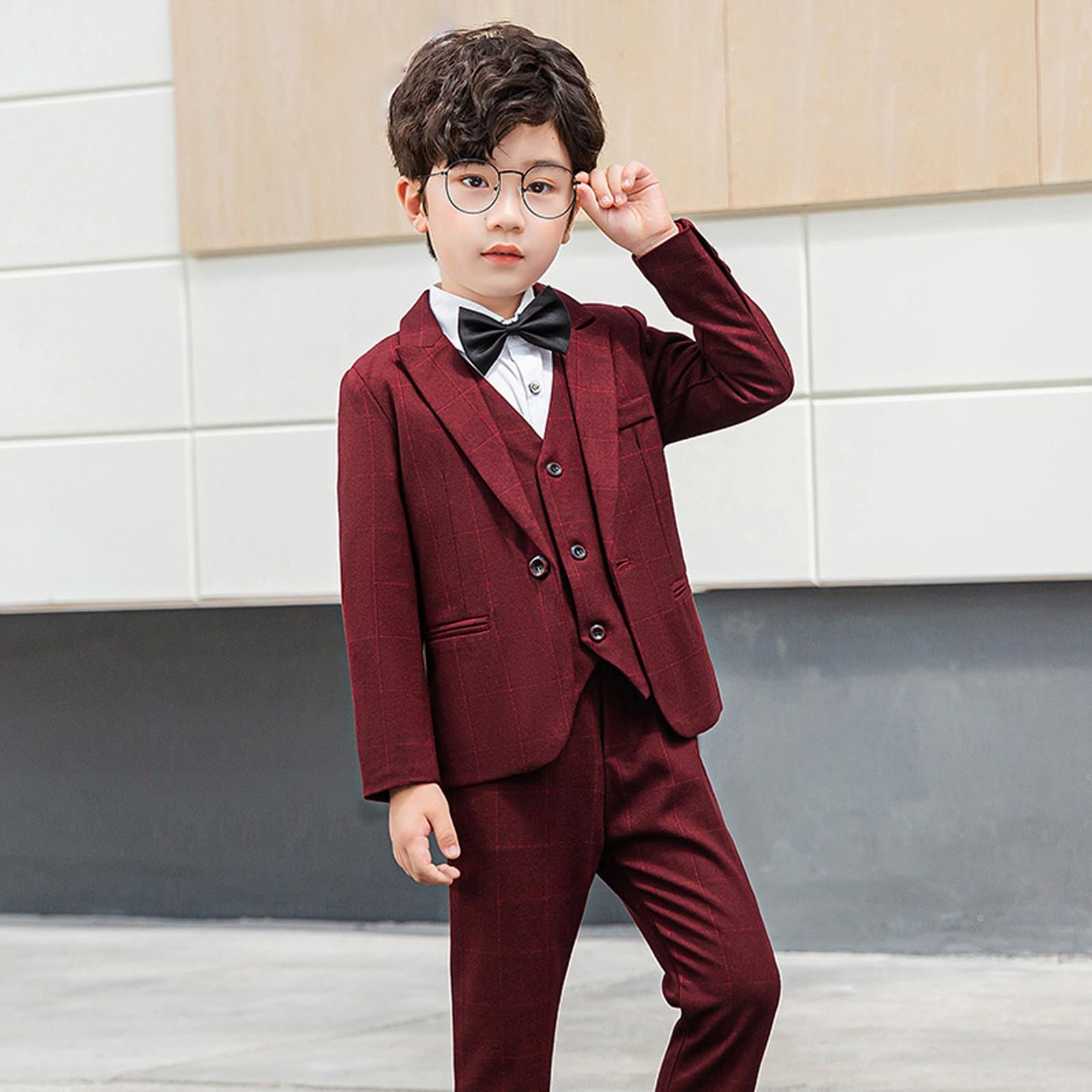 de cuadros para niño, conjunto de piezas para otoño e invierno para pequeños #112