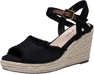 Vepose Women's Wedge Sandals, Peep Toe Espadrille Platform High Heels