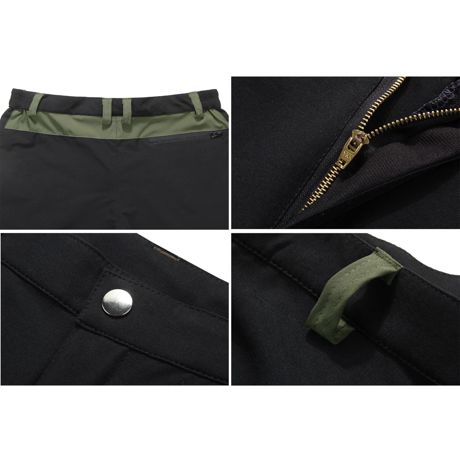 Mire Hombre Pantalones de Senderismo Secado Rápido Impermeable Escalada Montaña Transpirable Pantalones(Size:L,Color:Azul)