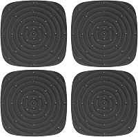 PerGar 4-Pack Washable Chicken Nest Mats - Reusable PVC Nesting Pads with Egg-Protecting Grooves for Chicken Coops (Black)