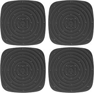 PerGar 4-Pack Washable Chicken Nest Mats - Reusable PVC Nesting Pads with Egg-Protecting Grooves for Chicken Coops (Black)
