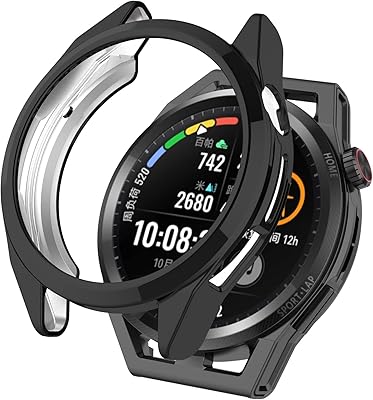 AWADUO Compatible with Huawei Watch GT3 SE Protective Case, Smartwatch PC Protective Cover Case Soft Shell Black Smartwatch Accessories