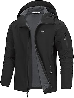 Men's Waterproof Warm Softshell Jacket Lightweight Fleece Lining Jackets...