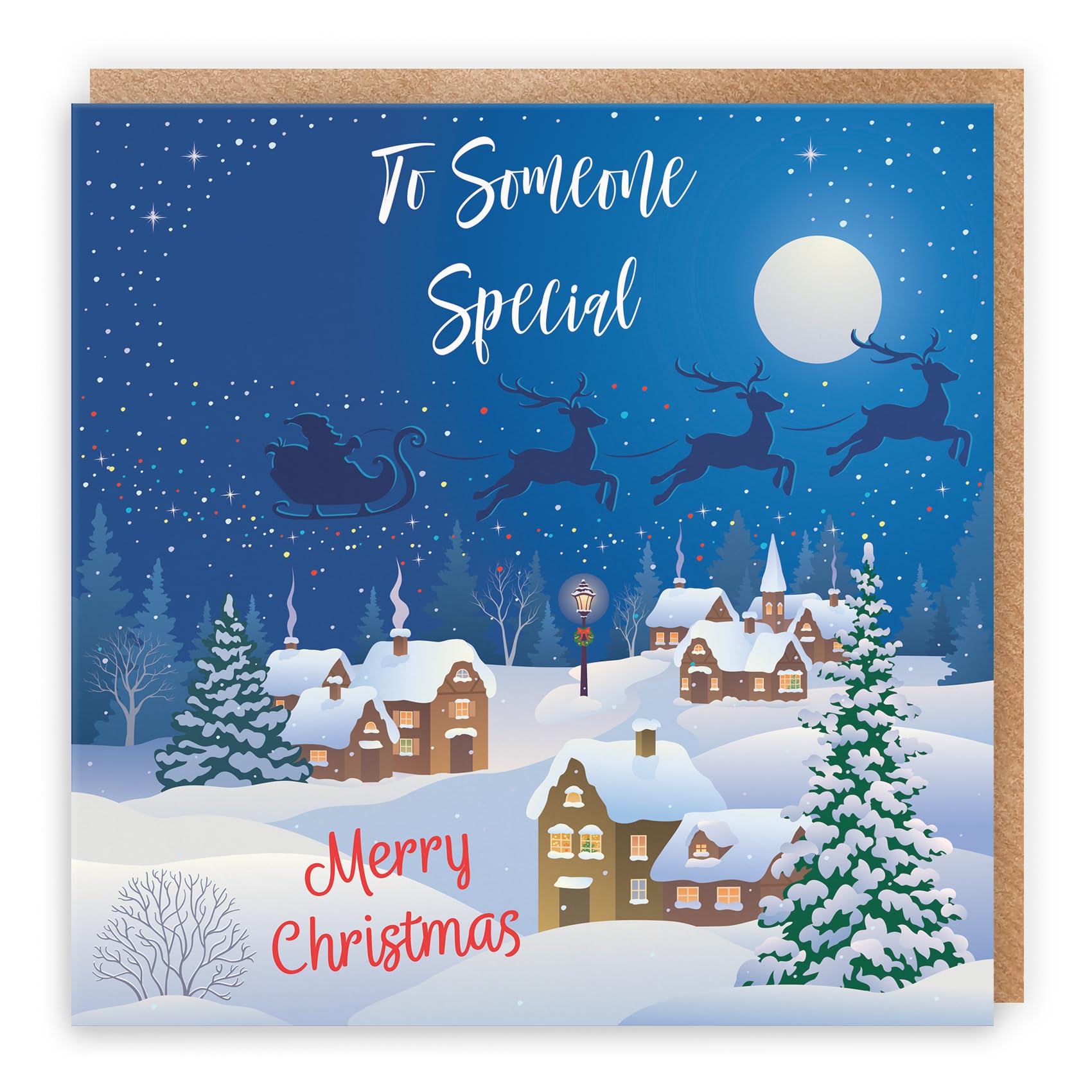 Hunts England - To Someone Special Christmas Card - To Someone Special - Merry Christmas - Winter Wonderland Collection - Fun Card