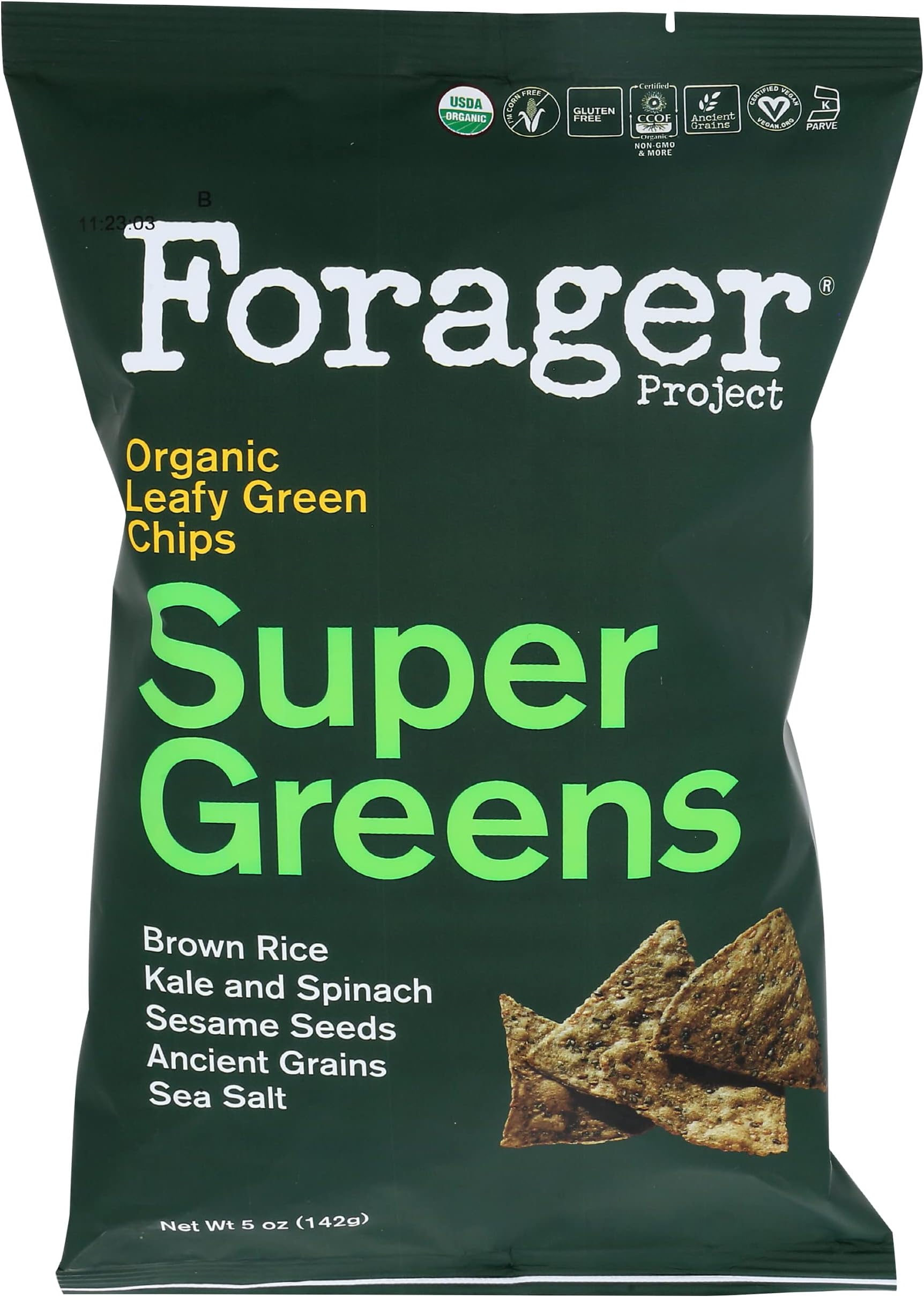 Forager Project, Organic Super Greens Vegetable Chips, 5 Ounce