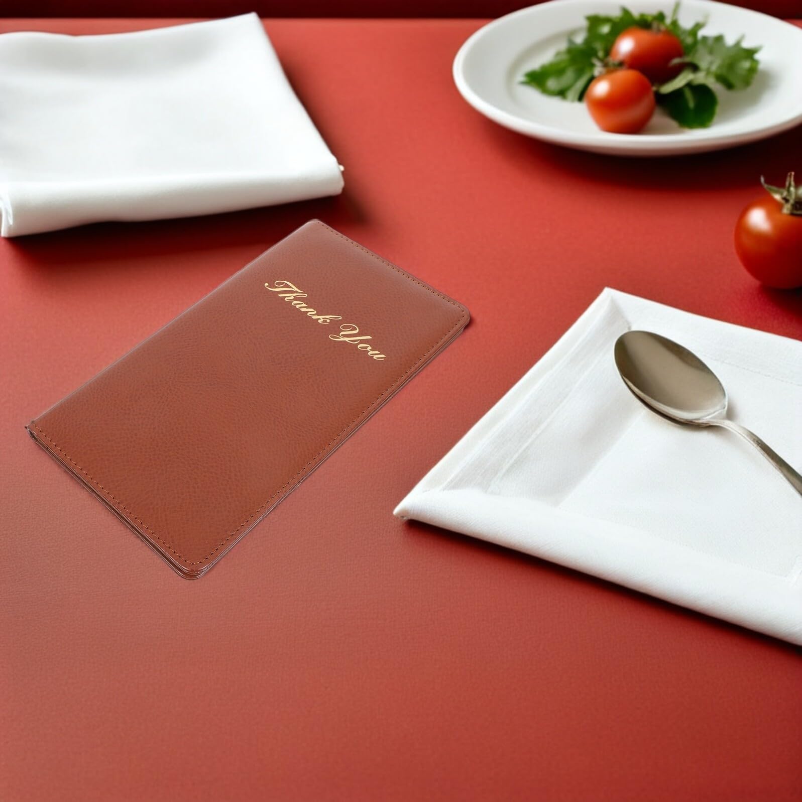 Yardenfun Braune Pu Menütafel mit Stilvollem Design für Hotel und Küche Effiziente Bestelllösung und Vielseitige Menükompatibilität für Restaurant und Gastronomie