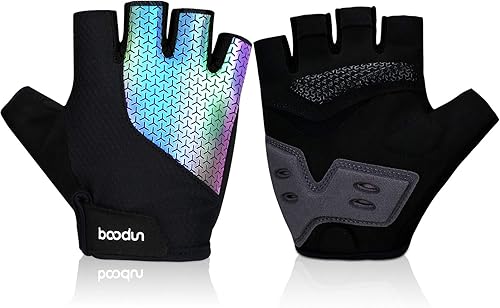 Tanluhu Guantes de ciclismo SBR de 0197in de grosor guantes de ciclismo de medio dedo guantes de bicicleta de montaña guantes de bicicleta