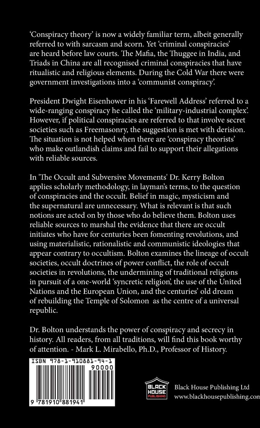 The Occult & Subversive Movements: Tradition & Counter-Tradition in the Struggle for World Power      Hardcover – July 25, 2017