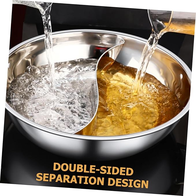 Olla dividida para hot pot Garneck, acero inoxidable, 31 cm miniatura 6