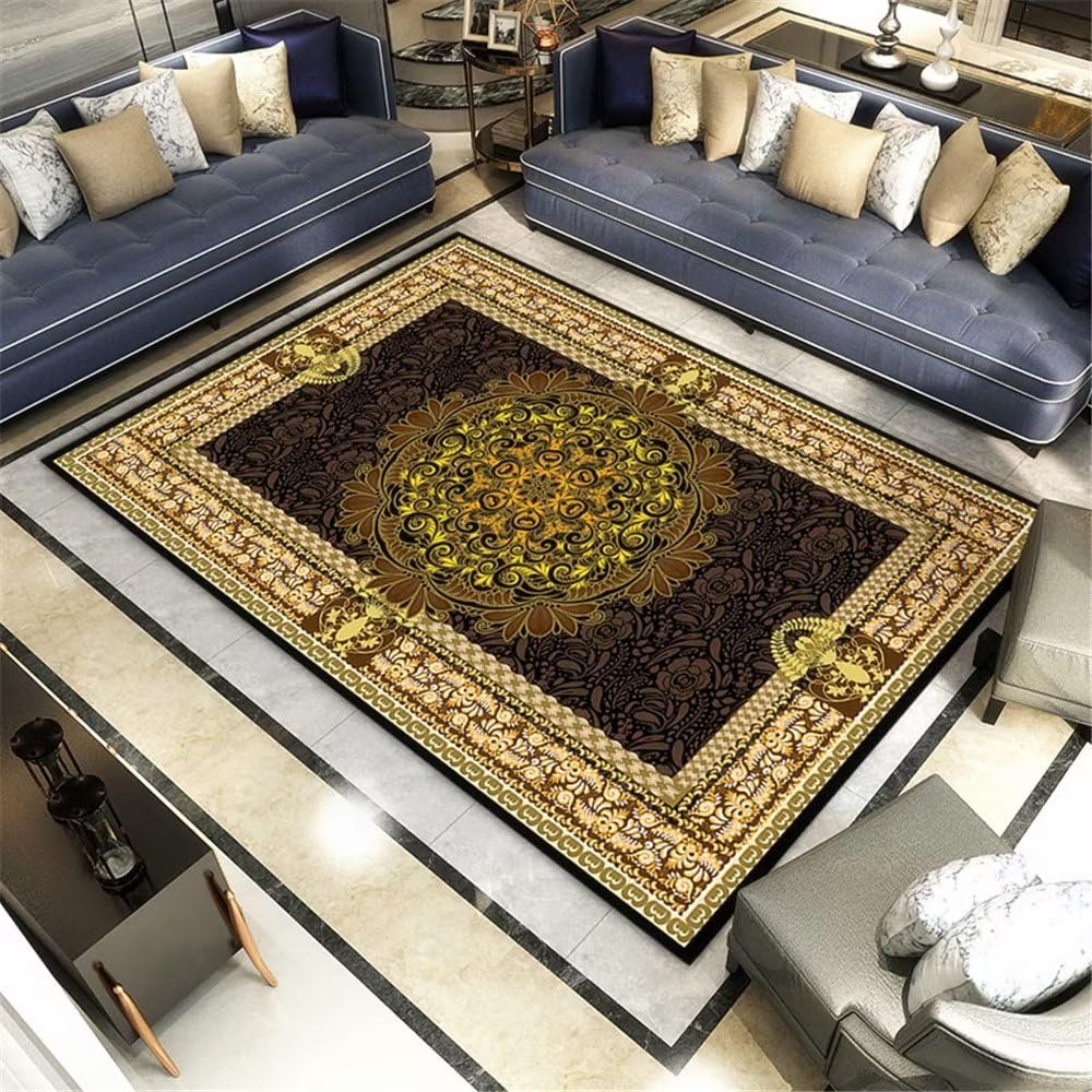 Tapis antiderapant marron resistant pour eviter les glissades au salon
