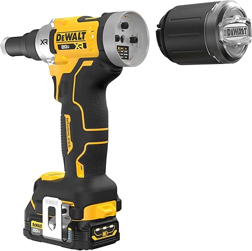 Miniatura 7 de DEWALT Herramienta de remache inalámbrica MAX XR de 20 V, 14 de pulgada, batería y cargador incluidos (DCF414GE2)