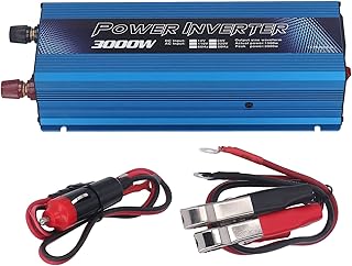Inversores De Energia De Onda Senoidal Pura, Conversor De Onda Senoidal Do Inversor De Energia Do Carro, Conversor De Onda Com Ventilador De Resfriamento De Porta USB 3000 W DC 12 V Para AC(220V-Azul)