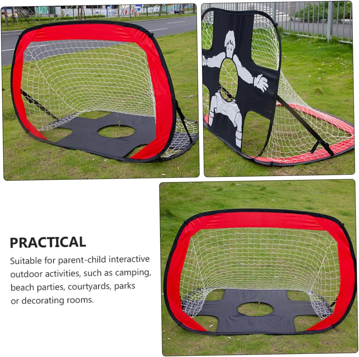 Portable Soccer Goal Set for Boys and Girls Folding Football Goal Frame Outdoor Sports Equipment for Boys and Girls Easy to Assemble Soccer Net for Backyard Play