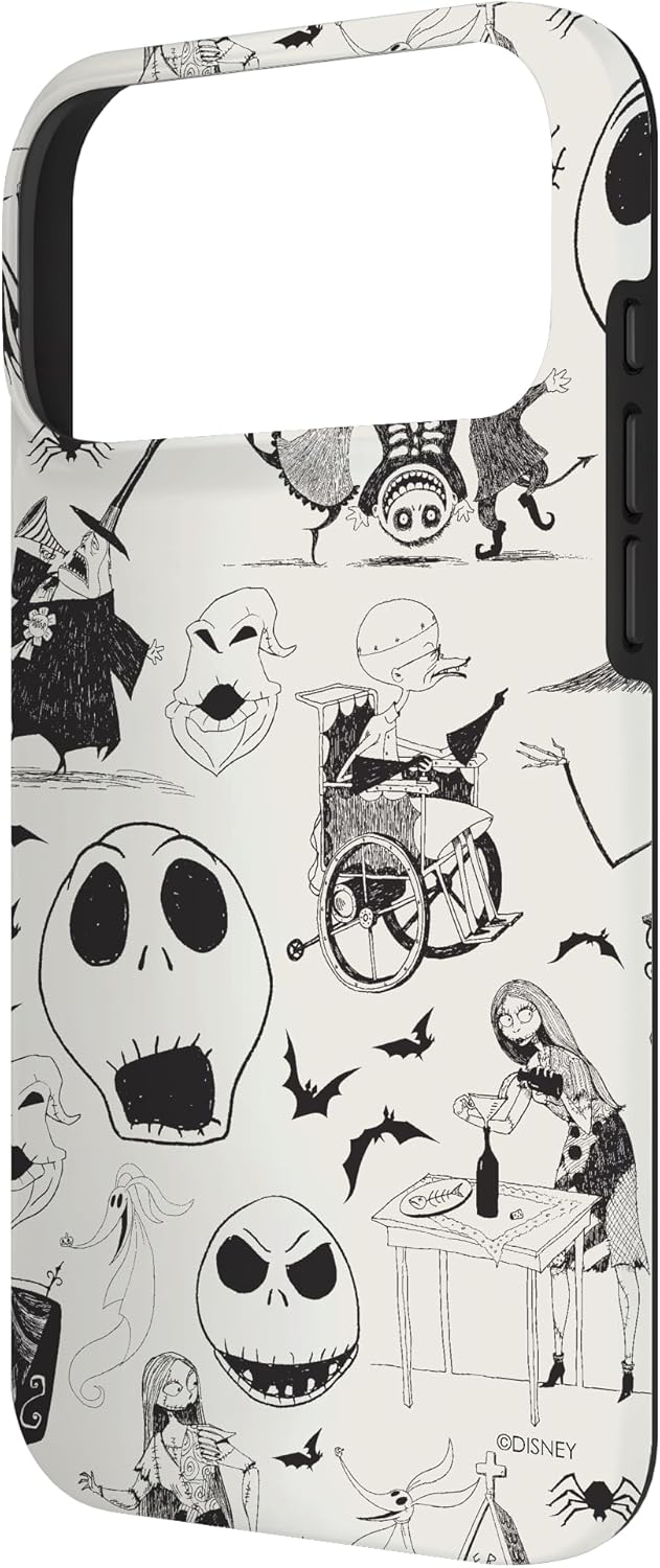 Tim Burton's The Nightmare Before Christmas Ink Print Case for iPhone 17 Pro Max