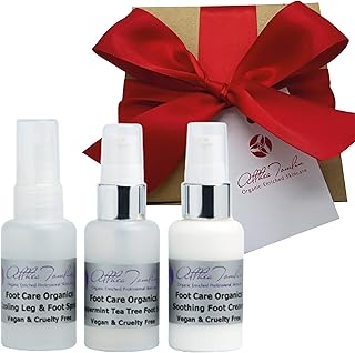 Organic foot care set, foot care kit, travel size foot care products, foot pamper gift set, hands and feet gift set, foot pamper gift set, foot care for hard skin for feet and heels