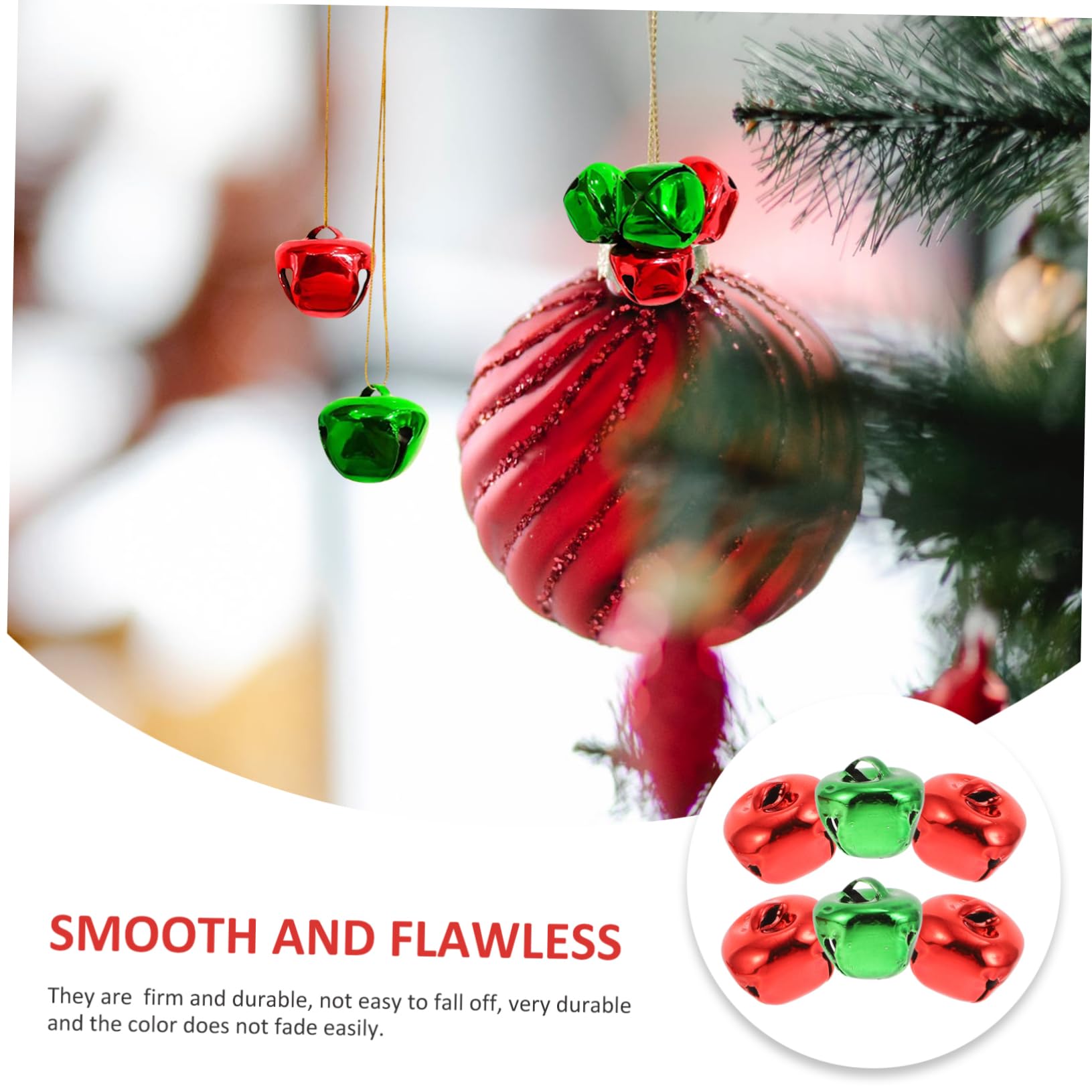 Cabilock 3 Set Campane Di Natale Decorazioni Bomboniere Natalizie Cravatte Campana Decorativa Lucine A Batteria Luci Di Natale Decorazione Porta Rosso Ferro Da Stiro 200 Pezzi * 3