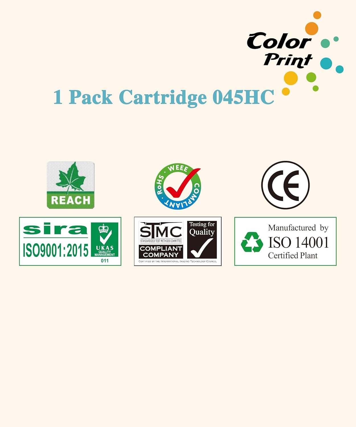 Compatible CRG-045H Toner Cartridge Replacement for CRG045H 045H 045 High Yield Work with Color ImageCLASS MF634Cdw MF632Cdw LBP612Cdw MF632 MF634 Laser Printer (1-Pack, Cyan)