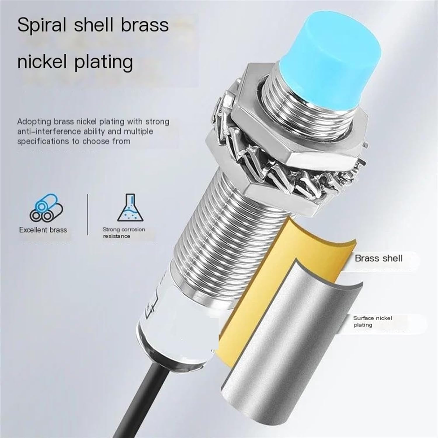 1pcs Waterproof inductive proximity switch HLJ12A3-4-Z/N1 sensor m12 DC three-wire NPN normally open(HLJ12A3-2-J A1 EZ)