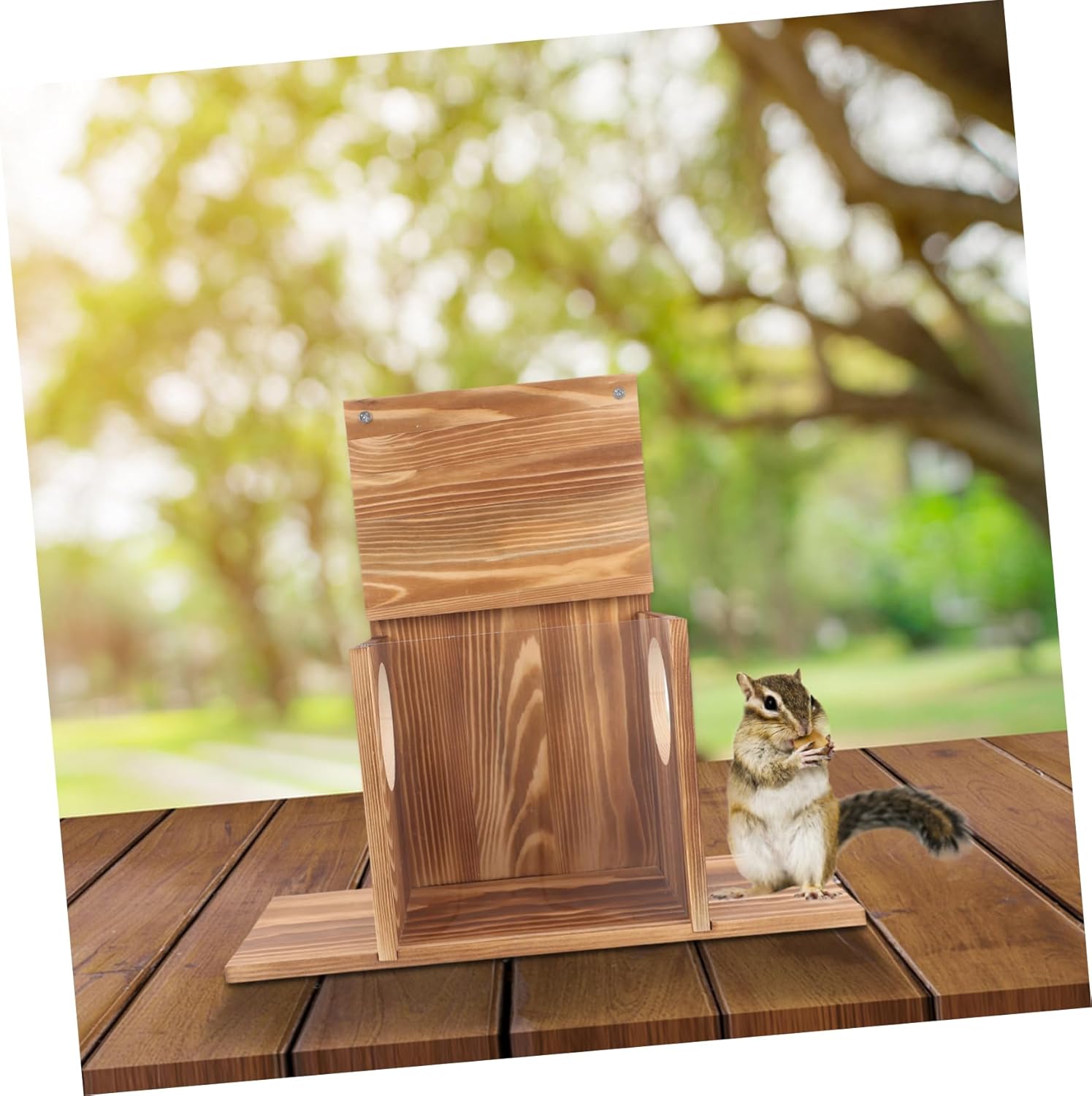 TOYANDONA Outdoor Squirrel Feeder for Garden Creative Hanging Squirrel Feeding House Simple Design for Easy Use