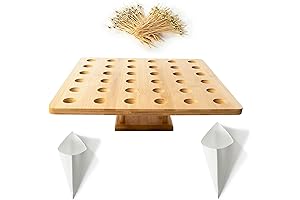 MONTX Food Cone Stand - 36 Holes Bamboo Ice Cream Holder