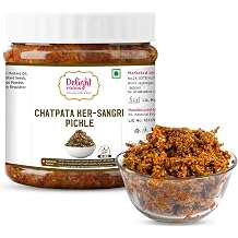 Delight Foods Rajasthani Marwari Pickles and Chutney -Kair Ker Sangri Achaar Pickle 300g | Pure Mustard Oil Sarson Ka Tel