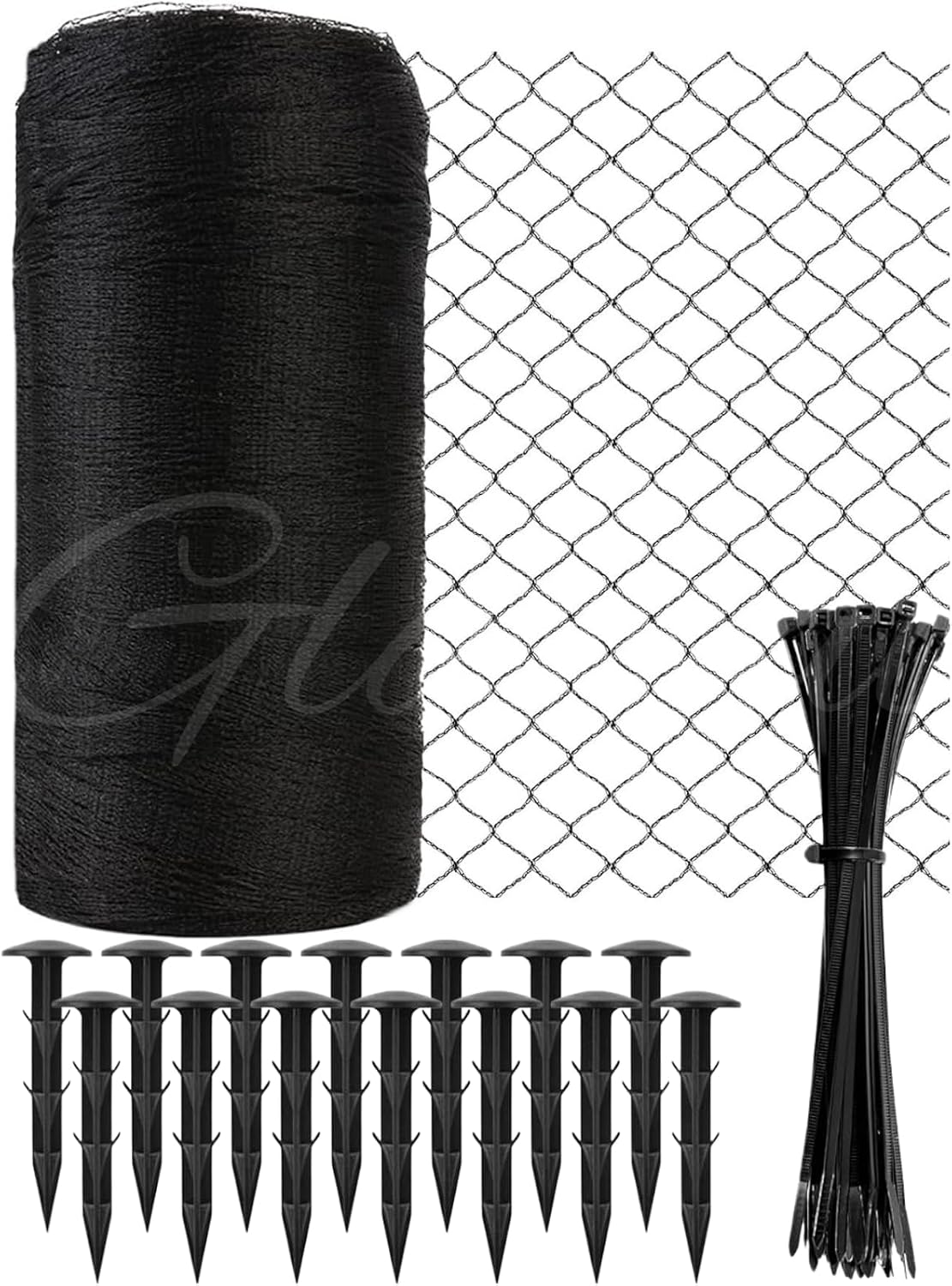 Amazon.com : 15×20ft Pond Netting with 14 Stakes & 30 Ties, Glazeal 0.4 ...