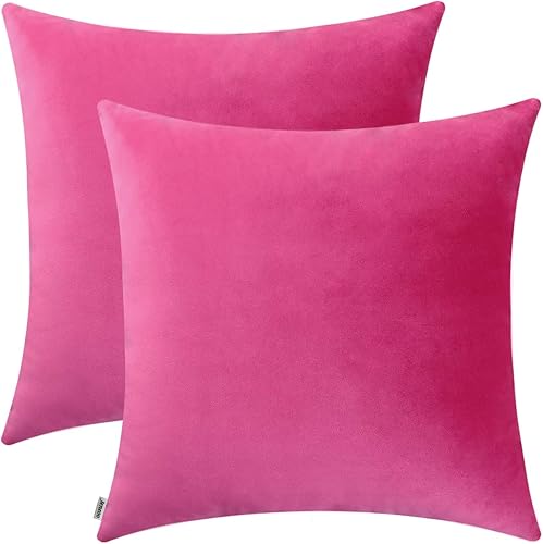 Jeneoo - Fundas de almohada de terciopelo suave para sofá, fundas decorativas cuadradas sólidas para dormitorio y automóvil Jeneoo - Fundas de almohada de terciopelo suave para sofá, fundas decorativas cuadradas sólidas para dormitorio y automóvil