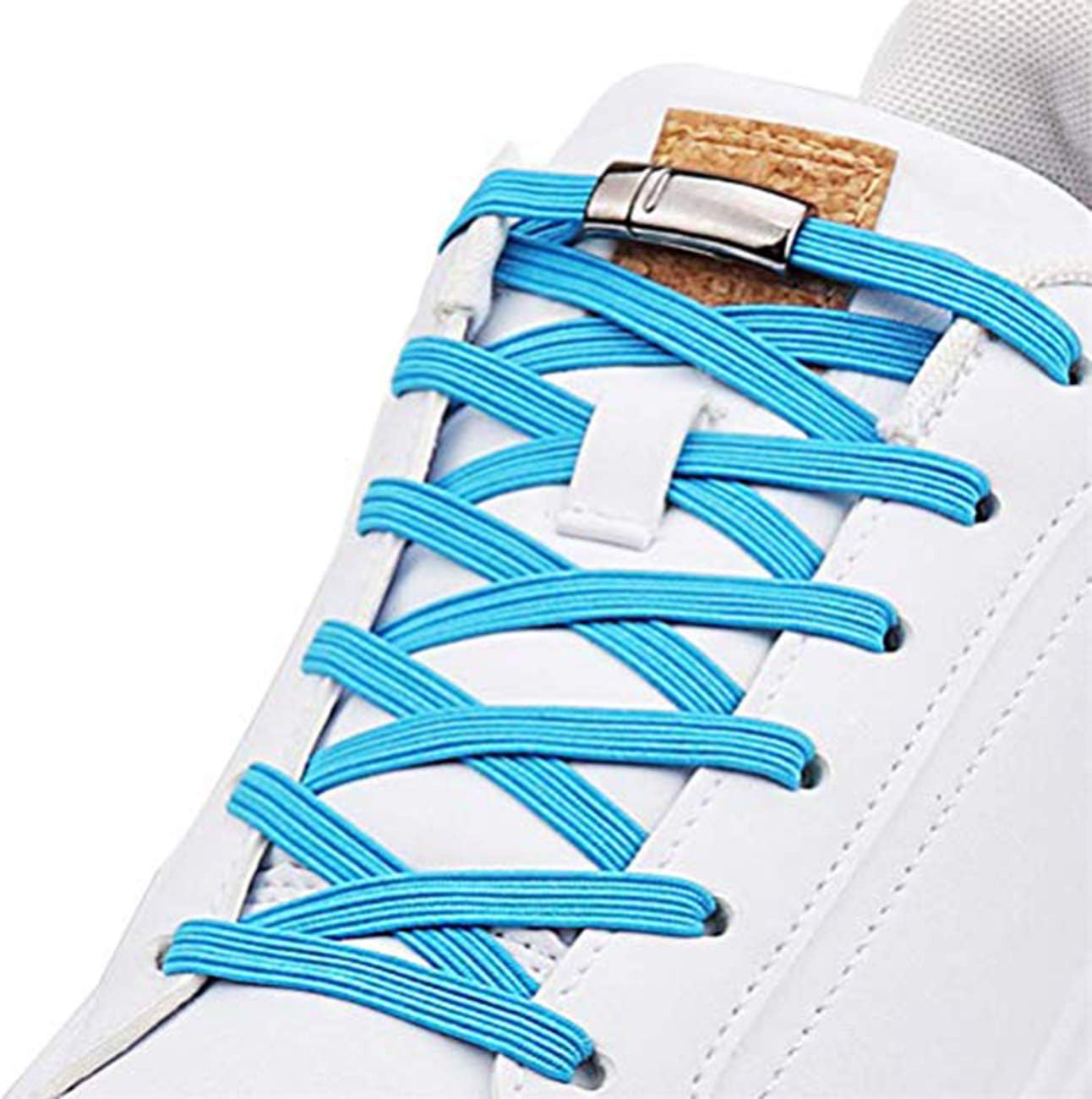 jemous No Tie Elastic Shoelaces Elastic Tie-Free Magnet Buckle Shoelaces Shoe Laces Kids Adults Used for One Size Fits All Kids & Adult